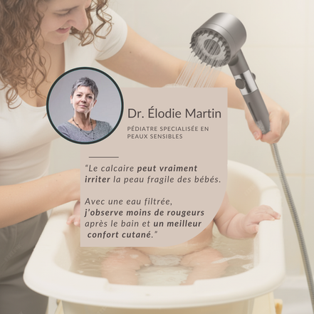 Pommeau N°1 pour la peau sensible des bébés