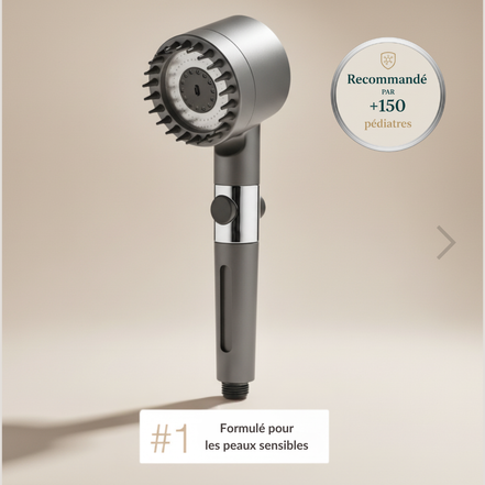 Pommeau N°1 pour la peau sensible des bébés